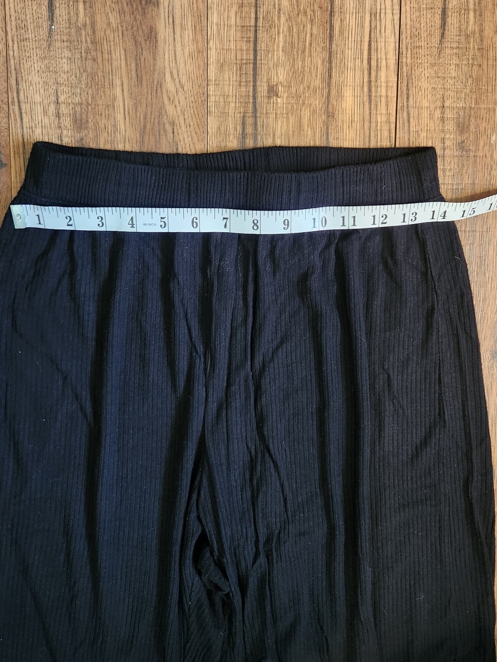 H&M Black Ribbed Lounge Pants with Drawstring - Picture 2 of 3